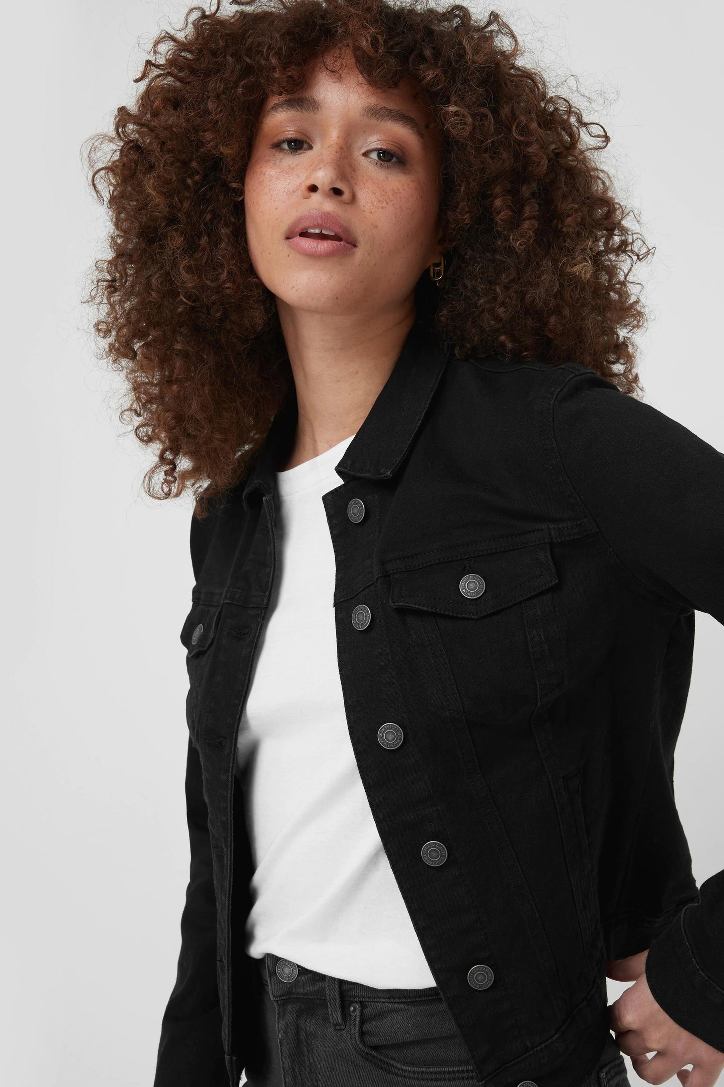 GUESS Women's Sexy Trucker Jacket Black Size X-Small