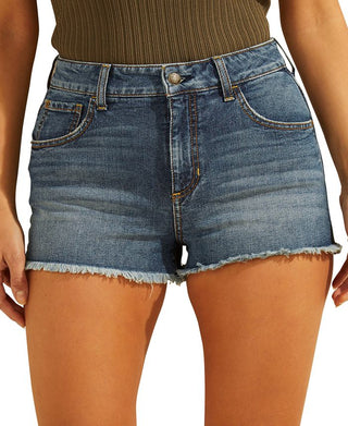 GUESS Women's Denim Mom Shorts Blue Size 27