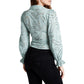 GUESS Women's Kamy Eyelet Wrap Blouse Green Size X-Large