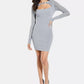 GUESS Women's Allison Cutout Body Con Dress Gray Size Medium