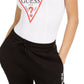 GUESS Women's Classic Triangle Logo Bodysuit White Size Small