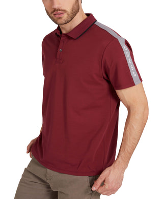 GUESS Men's Pique Logo Taping Polo Shirt Red Size XX-Large