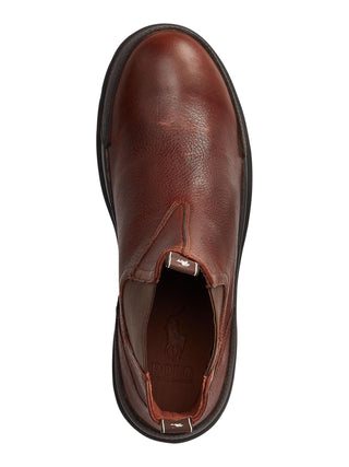 Polo Ralph Lauren Men's Treaded Comfort Oslo Round Toe Wedge Leather Chelsea Brown Size 11.5 D