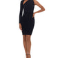 Betsy & Adam Women's One Shoulder Sheath Cocktail Dress Black Size 6
