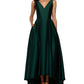 Betsy & Adam Women's Satin High Low Ball Gown Green Size 10