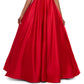 Betsy & Adam Women's Satin V Neck Ball Gown Red Size 2