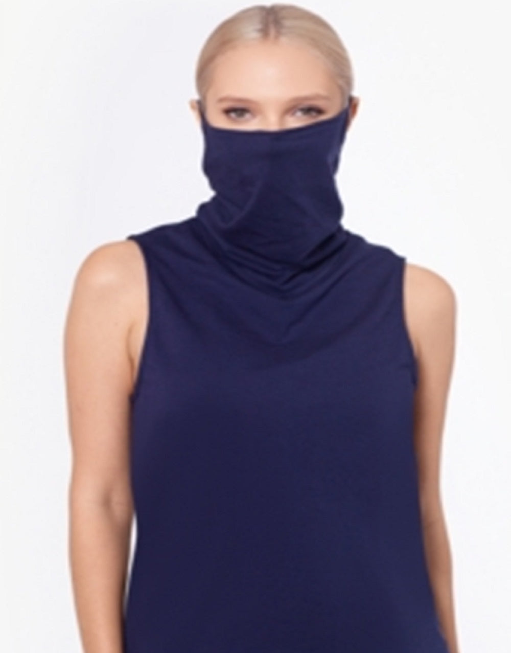 Betsy & Adam Women's Stretch Sleeveless Tank Top Blue Size Large