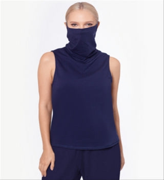 Betsy & Adam Women's Stretch Sleeveless Tank Top Blue Size Large