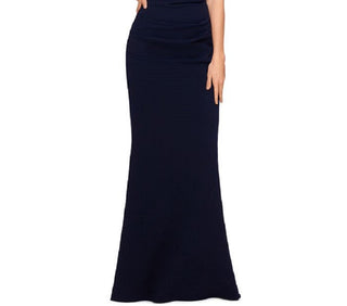 Betsy & Adam Women's Beaded Sleeve Gown Blue Size 4