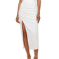 Betsy & Adam Women's One Shoulder Midi Dress White Size 12