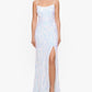 Betsy & Adam Women's Sequinned Gown White Size 6