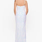 Betsy & Adam Women's Sequinned Gown White Size 8
