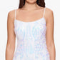 Betsy & Adam Women's Sequinned Gown White Size 8
