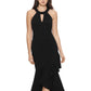 Betsy & Adam Women's Halter Keyhole Gown Black Size 8