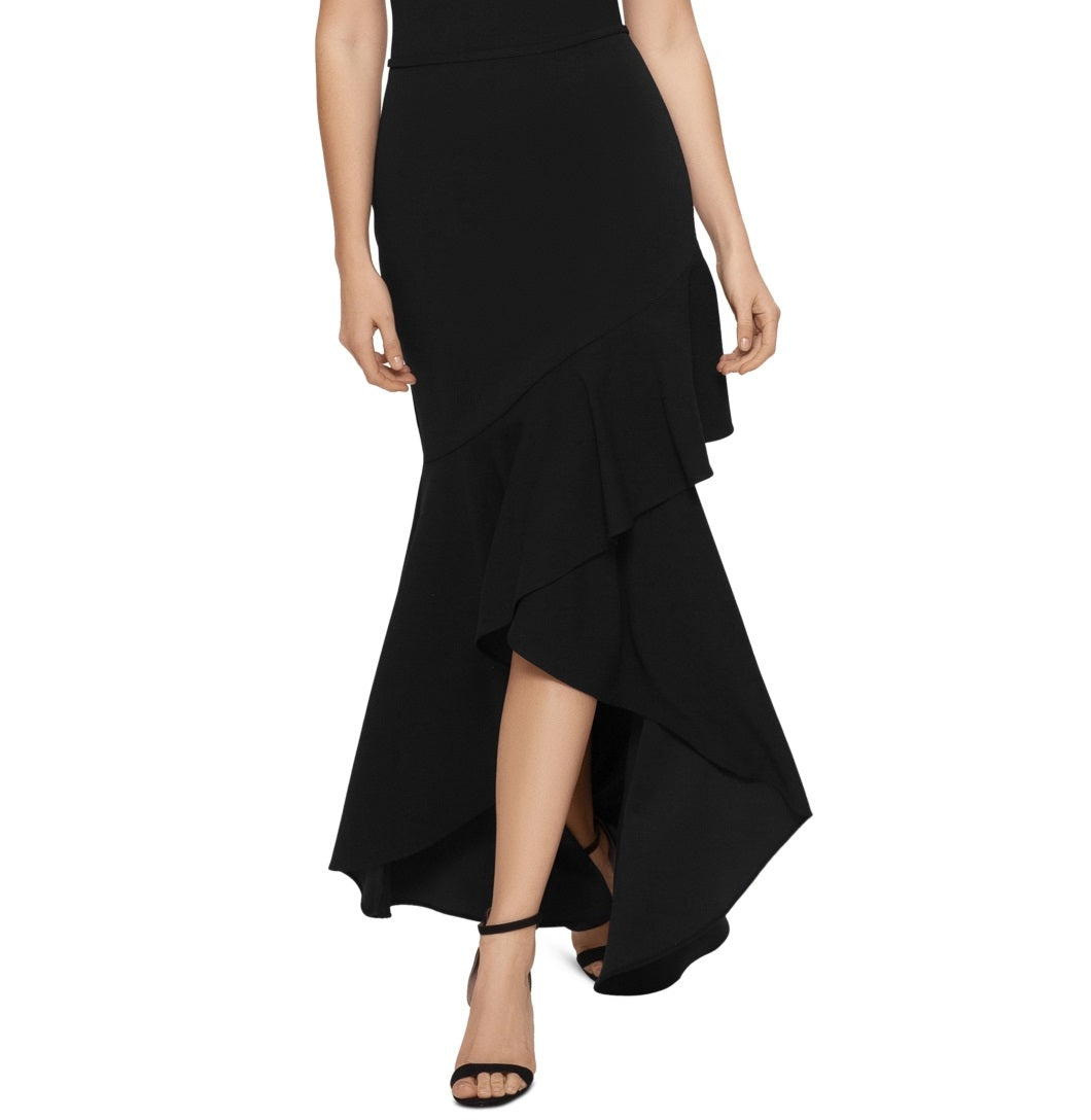 Betsy & Adam Women's Halter Keyhole Gown Black Size 8