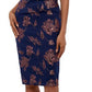 Betsy & Adam Women's Foil Print Sheath Dress Blue Size 10