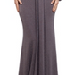 Betsy & Adam Women's Metallic Knit Long Sleeve Gown Gray Size 8