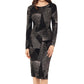 Betsy & Adam Women's Printed Sheath Dress Black
