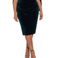 Betsy & Adam Women's Cape Back Velvet Dress Green Size Petite Small