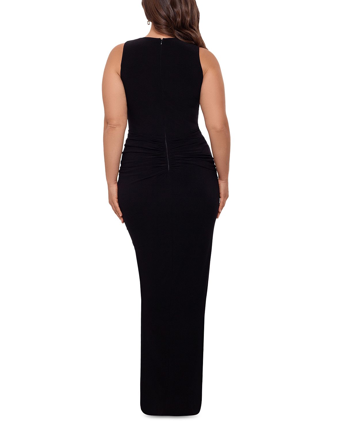 Betsy & Adam Women's V Neck Gown Black Size 16