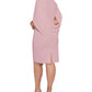 Betsy & Adam Women's Drape Back Sheath Dress Pink Size 16W