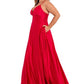 Betsy & Adam Women's V Neck Gown Red Size 18W