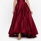 Betsy & Adam Women's Strapless High Low Gown Red Size 4Petite