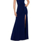 Betsy & Adam Women's Ruched Gown Blue Size 4