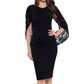 Betsy & Adam Women's Lace Detail Cape Back Sheath Dress Black Size 10