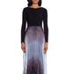 Betsy & Adam Women's Ombre Pleated Gown Black Size 4Petite