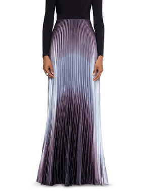 Betsy & Adam Women's Ombre Pleated Gown Black Size 4Petite