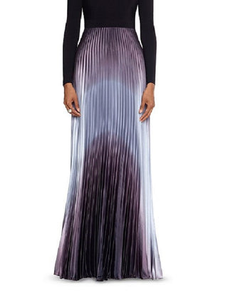 Betsy & Adam Women's Ombre Pleated Gown Black Size 10Petite