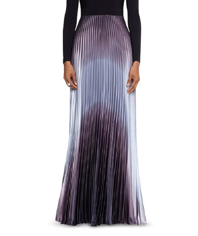 Betsy & Adam Women's Ombre Pleated Gown Black Size 14 Petite