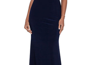 Betsy & Adam Womens Beaded Maxi Evening Dress Size 6