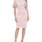 Betsy & Adam Women's Mesh Sleeve Sheath Dress Pink Size 14