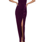 Betsy & Adam Women's Ruffled V Neck Gown Red Size 10
