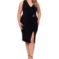 Betsy & Adam Women's Rhinestone Pin Dress Black Size 14W