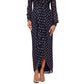 Betsy & Adam Women's Printed Pleated Gown Black Size 12