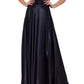 Blondie Nites Junior's Illusion Applique Charmeuse Gown Black Size 15
