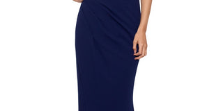 Betsy & Adam Women's One Shoulder Cutout Gown Black Size 10