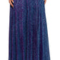 Betsy & Adam Women's Metallic Textured Gown Purple Size 14W