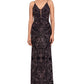 Betsy & Adam Women's Glitter Gown Black Size 12