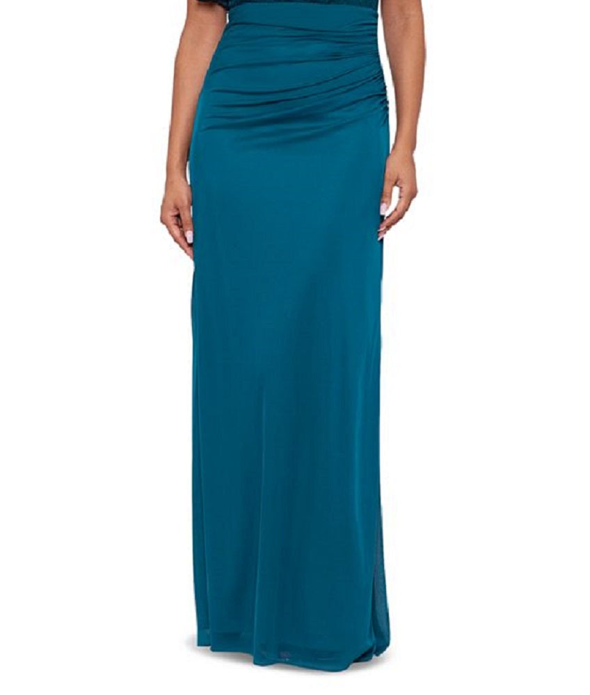 Betsy & Adam Women's Lace Top Gown Green Size 10