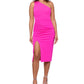 Betsy & Adam Women's Ruched Cutout Bodycon Dress Pink Size 2