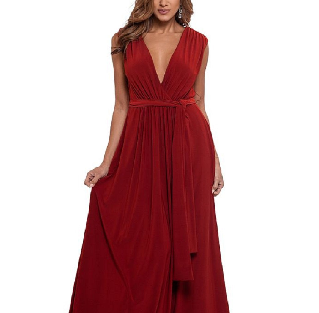 betsy-adam-womens-tie-waist-gown-red-size-6