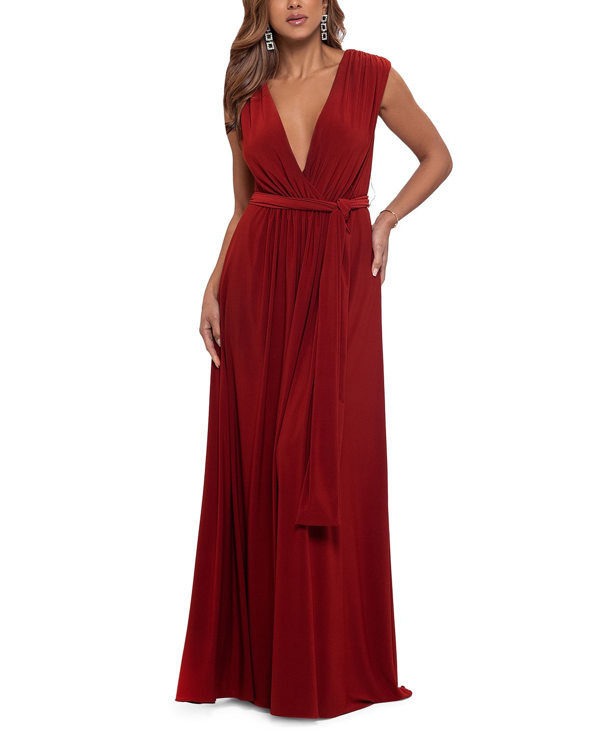 betsy-adam-womens-tie-waist-gown-red-size-6