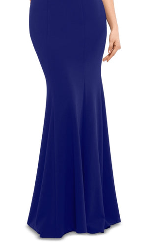 Betsy & Adam Women's One Shoulder A Line Gown Blue Size 8