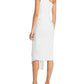 Aqua Women's One Shoulder Scuba Crepe Midi Dress White Size 4