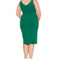 Betsy & Adam Women's Surplice Sheath Dress Green Size 18W