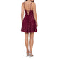 Blondie Nites Junior's Sequinned Fit & Flare Dress Purple Size 16